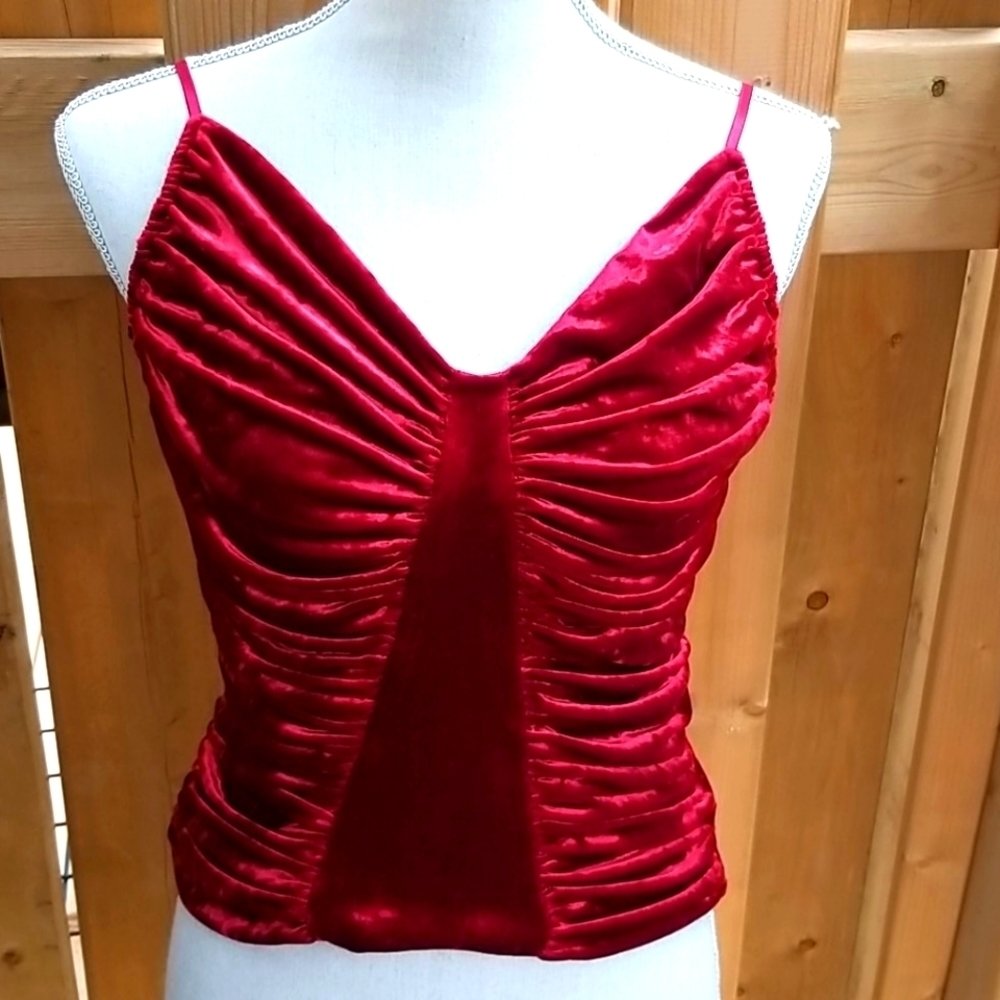 Bebe Velour Gather Top